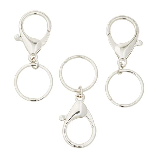 Premium Metals Rhodium Keyring Lobsters by Bead Landing™